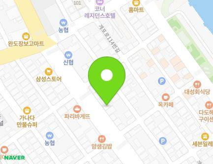 187-1 Jangbogo-daero, Wando-eup, Wando-gun, Jeollanam-do, Republic of Korea Map
