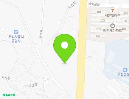 62-9 Deoksan-gil, Gochang-eup, Gochang-gun, Jeonbuk-do, Republic of Korea Map