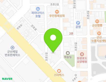 9 Jochon 2-gil, Gunsan-si, Jeonbuk-do, Republic of Korea Map