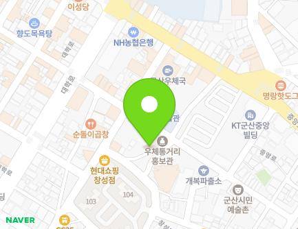 19-1 Uchetong-geori 2-gil, Gunsan-si, Jeonbuk-do, Republic of Korea Map