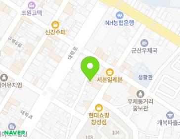 43-9 Uchetong-geori 2-gil, Gunsan-si, Jeonbuk-do, Republic of Korea Map