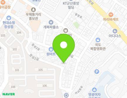 10-27 Changseong 2-gil, Gunsan-si, Jeonbuk-do, Republic of Korea Map