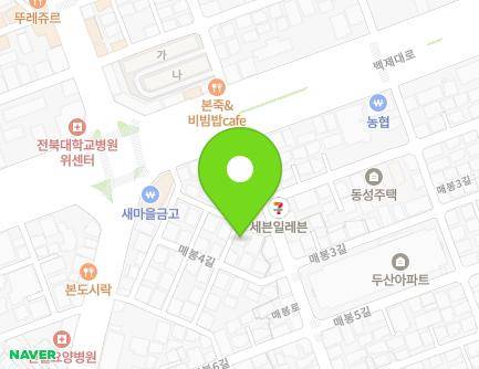 3 Maebong 2-gil, Deokjin-gu, Jeonju-si, Jeonbuk-do, Republic of Korea Map