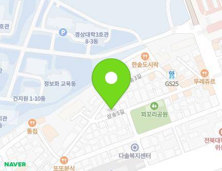 13-4 Samsong 5-gil, Deokjin-gu, Jeonju-si, Jeonbuk-do, Republic of Korea Map