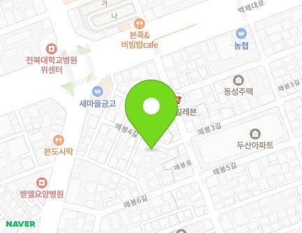 5 Maebong 4-gil, Deokjin-gu, Jeonju-si, Jeonbuk-do, Republic of Korea Map