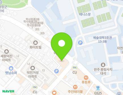 343 Gwonsamdeuk-ro, Deokjin-gu, Jeonju-si, Jeonbuk-do, Republic of Korea Map