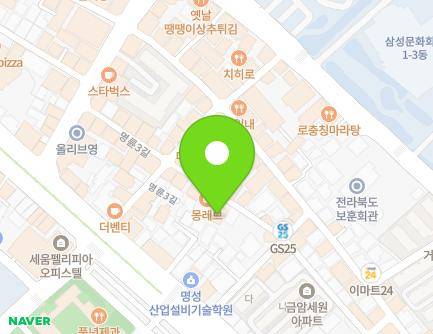 11-11 Myeongnyun 2-gil, Deokjin-gu, Jeonju-si, Jeonbuk-do, Republic of Korea Map