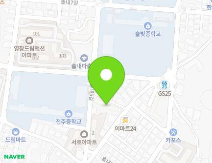 71 Sollae 2-gil, Deokjin-gu, Jeonju-si, Jeonbuk-do, Republic of Korea Map