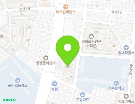 5 Sollae 5-gil, Deokjin-gu, Jeonju-si, Jeonbuk-do, Republic of Korea Map