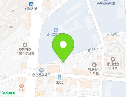 23-25 Sollae 8-gil, Deokjin-gu, Jeonju-si, Jeonbuk-do, Republic of Korea Map