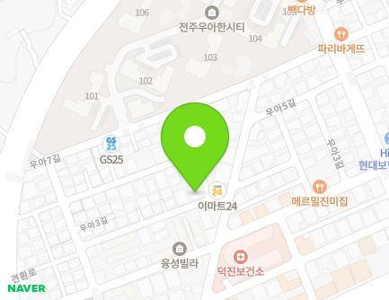 19-10 Ua 7-gil, Deokjin-gu, Jeonju-si, Jeonbuk-do, Republic of Korea Map