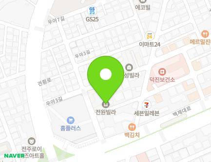 34 Ua 1-gil, Deokjin-gu, Jeonju-si, Jeonbuk-do, Republic of Korea Map
