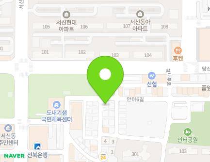 13 Anteo 6-gil, Wansan-gu, Jeonju-si, Jeonbuk-do, Republic of Korea Map