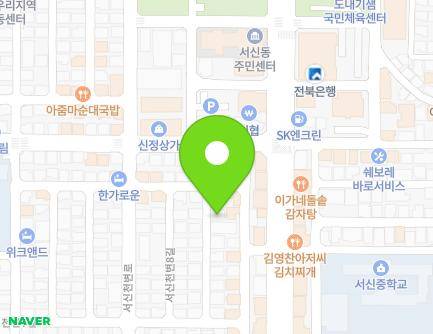 8-1 Seosincheonbyeon 10-gil, Wansan-gu, Jeonju-si, Jeonbuk-do, Republic of Korea Map
