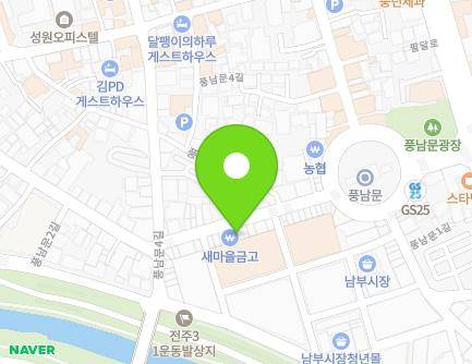 57 Pungnammun 2-gil, Wansan-gu, Jeonju-si, Jeonbuk-do, Republic of Korea Map