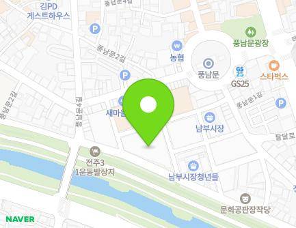 63 Pungnammun 2-gil, Wansan-gu, Jeonju-si, Jeonbuk-do, Republic of Korea Map