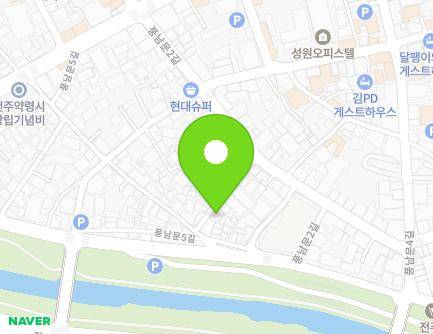 4-2 Pungnammun 5-gil, Wansan-gu, Jeonju-si, Jeonbuk-do, Republic of Korea Map