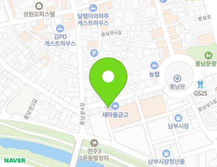 61 Pungnammun 2-gil, Wansan-gu, Jeonju-si, Jeonbuk-do, Republic of Korea Map