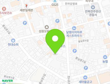 15-7 Pungnammun 4-gil, Wansan-gu, Jeonju-si, Jeonbuk-do, Republic of Korea Map