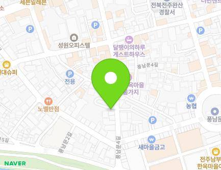 11-2 Pungnammun 4-gil, Wansan-gu, Jeonju-si, Jeonbuk-do, Republic of Korea Map
