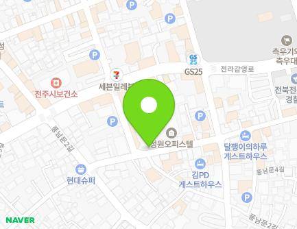25-34 Pungnammun 4-gil, Wansan-gu, Jeonju-si, Jeonbuk-do, Republic of Korea Map