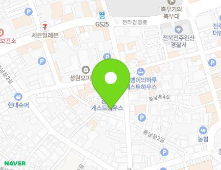15-6 Pungnammun 4-gil, Wansan-gu, Jeonju-si, Jeonbuk-do, Republic of Korea Map