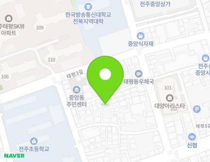 31-39 Taepyeong 3-gil, Wansan-gu, Jeonju-si, Jeonbuk-do, Republic of Korea Map