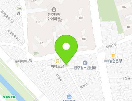 43-21 Mullebanga 1-gil, Wansan-gu, Jeonju-si, Jeonbuk-do, Republic of Korea Map