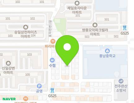 32-10 Hyojacheonbyeon 1-gil, Wansan-gu, Jeonju-si, Jeonbuk-do, Republic of Korea Map
