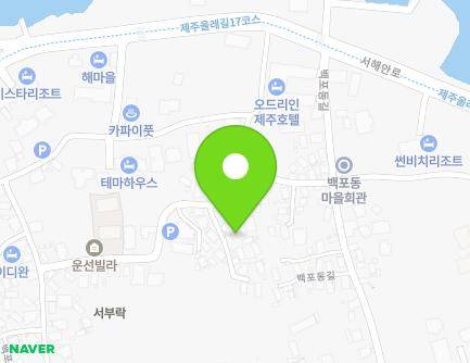 13-5 Baekpojung-gil, Jeju-si, Jeju-do, Republic of Korea Map