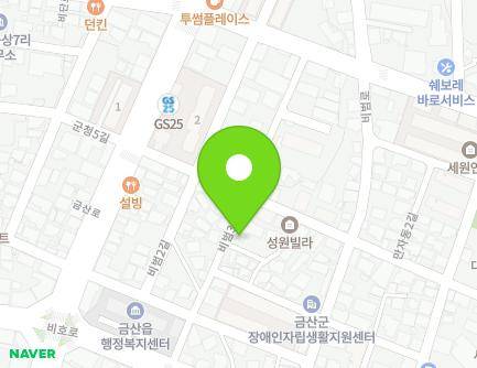 14 Bibeom 3-gil, Geumsan-eup, Geumsan-gun, Chungcheongnam-do, Republic of Korea Map