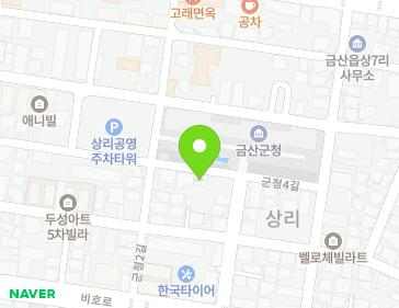 36 Guncheong 4-gil, Geumsan-eup, Geumsan-gun, Chungcheongnam-do, Republic of Korea 36 Guncheong 4-gil, Geumsan-eup, Geumsan-gun, Chungcheongnam-do, Republic of Korea Map