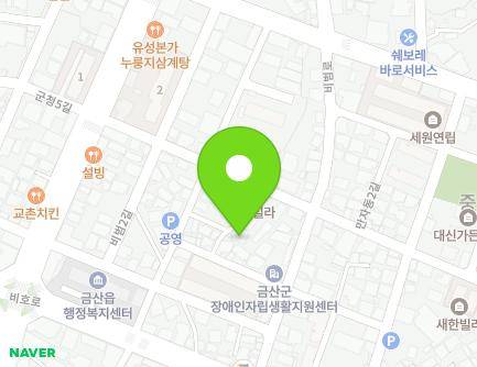 10-13 Bibeom 3-gil, Geumsan-eup, Geumsan-gun, Chungcheongnam-do, Republic of Korea Map