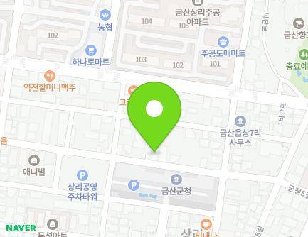 37 Guncheong 5-gil, Geumsan-eup, Geumsan-gun, Chungcheongnam-do, Republic of Korea Map