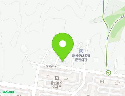 46 Bihosan-ro, Geumsan-eup, Geumsan-gun, Chungcheongnam-do, Republic of Korea Map