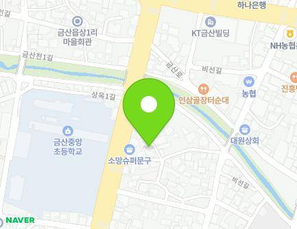 13-10 Saechangmul-gil, Geumsan-eup, Geumsan-gun, Chungcheongnam-do, Republic of Korea Map