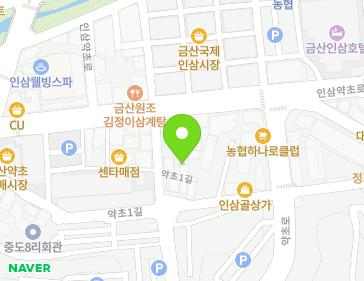 21-7 Yakcho 1-gil, Geumsan-eup, Geumsan-gun, Chungcheongnam-do, Republic of Korea 21-7 Yakcho 1-gil, Geumsan-eup, Geumsan-gun, Chungcheongnam-do, Republic of Korea Map