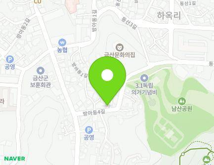 5 Bangadong 4-gil, Geumsan-eup, Geumsan-gun, Chungcheongnam-do, Republic of Korea Map