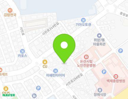1-7 Simin-ro 294beon-gil, Nonsan-si, Chungcheongnam-do, Republic of Korea Map
