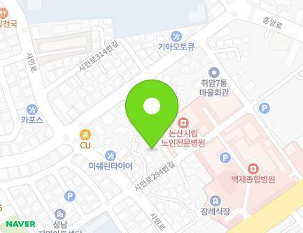 1-4 Simin-ro 294beon-gil, Nonsan-si, Chungcheongnam-do, Republic of Korea Map