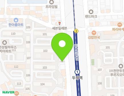 37 Dujeongyeokseo 3-gil, Seobuk-gu, Cheonan-si, Chungcheongnam-do, Republic of Korea Map