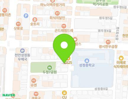39 Seongjeongjung 2-gil, Seobuk-gu, Cheonan-si, Chungcheongnam-do, Republic of Korea Map