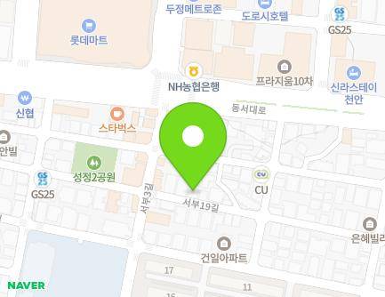 37 Seobu 19-gil, Seobuk-gu, Cheonan-si, Chungcheongnam-do, Republic of Korea Map