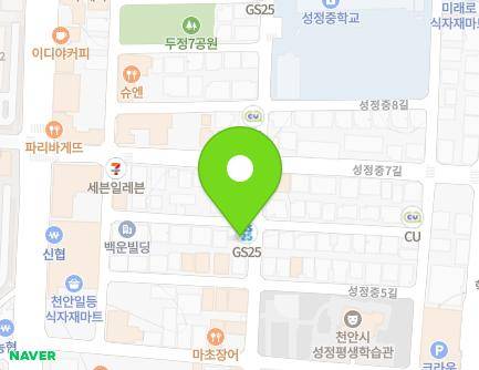 21 Seongjeongjung 2-gil, Seobuk-gu, Cheonan-si, Chungcheongnam-do, Republic of Korea Map