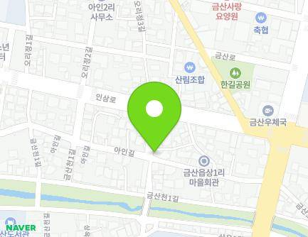 47 Ain-gil, Geumsan-eup, Geumsan-gun, Chungcheongnam-do, Republic of Korea Map