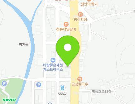 1026 Cheongpungho-ro, Geumseong-myeon, Jecheon-si, Chungcheongbuk-do, Republic of Korea Map