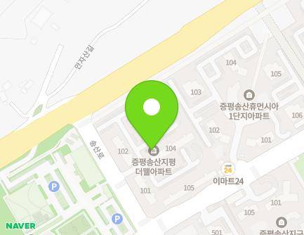 11 Songsan-ro, Jeungpyeong-eup, Jeungpyeong-gun, Chungcheongbuk-do, Republic of Korea Map