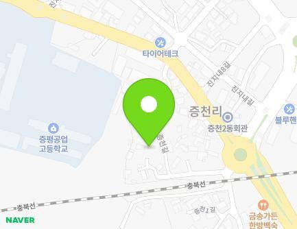 18-8 Jeungcheon-gil, Jeungpyeong-eup, Jeungpyeong-gun, Chungcheongbuk-do, Republic of Korea Map