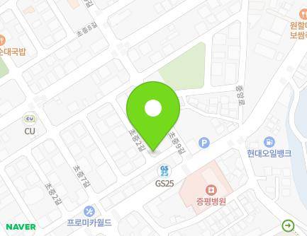 55 Chojung 2-gil, Jeungpyeong-eup, Jeungpyeong-gun, Chungcheongbuk-do, Republic of Korea Map