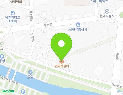 73 Baeksacheon-gil, Jincheon-eup, Jincheon-gun, Chungcheongbuk-do, Republic of Korea Map